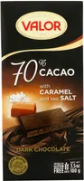 Dark chocolate with caramel sea salt