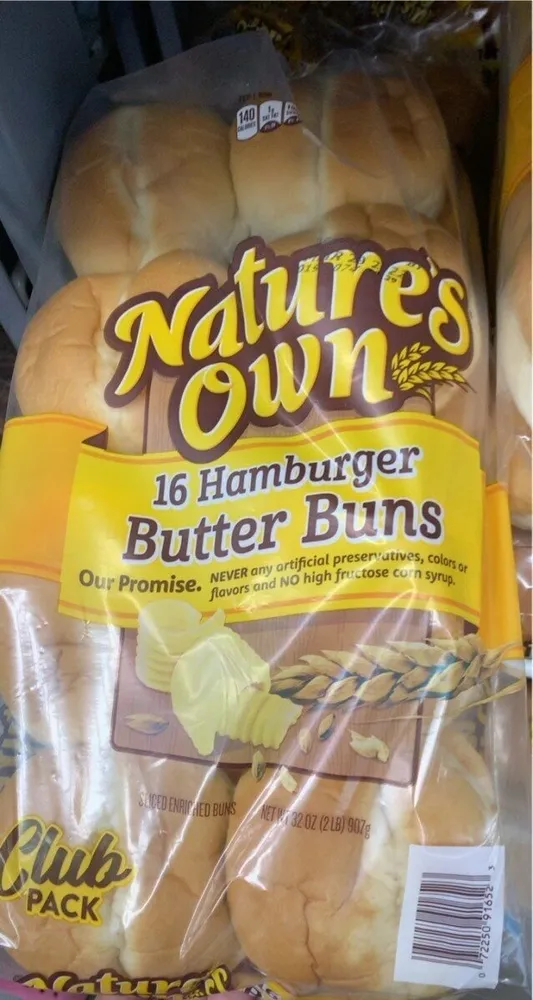 Natures Own butter buns
