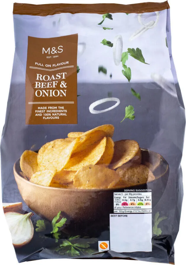 Roast Beef & Onion Potato Crisps