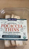 Organic Foccacia Thins - Olive Oil & Sea Salt