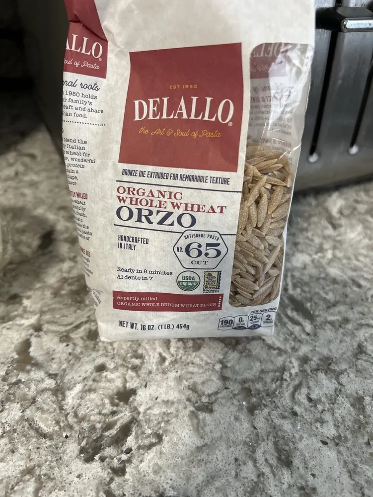 Organic Whole Wheat Orzo