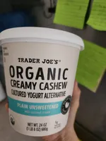 Organic Creamy Cashew Cultured Yogurt Alternative Plain Unsweetened