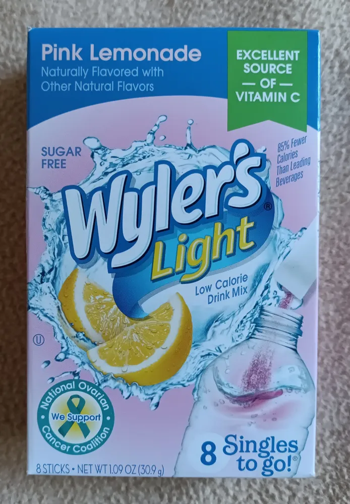 Light singles water drink mix to go powder packets