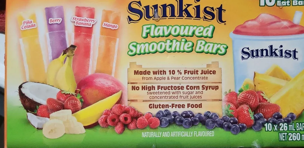 Sunkist Flavored Smootie bars