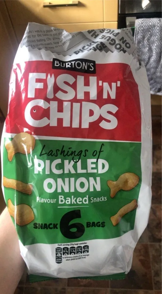 Picked onion fish and chips
