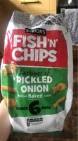 Picked onion fish and chips