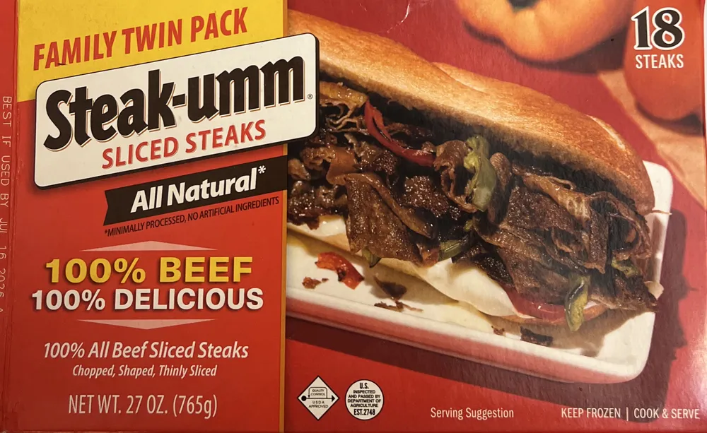 100% ALL BEEF SLICED STEAKS