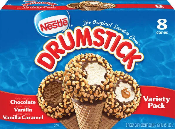Drumstick variety ice cream cones