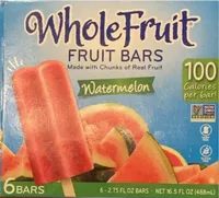 Whole fruit watermelon fruit bars