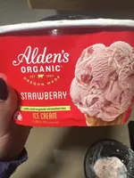 Alden's organic strawberry ice cream