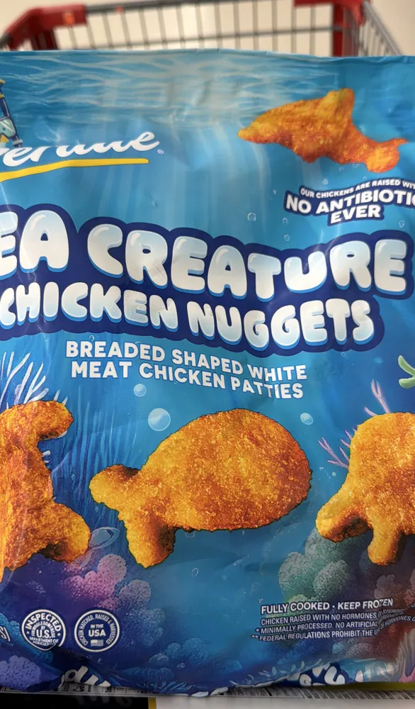 Sea creatures chicken nuggets