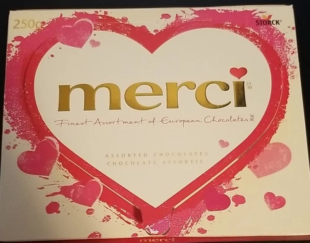 merci STORCK ASSORTED EUROPEAN DE CHOCOLATS EUROPÉENS Sugars / Sucres Health Canada / Santé Canada CHOCOLATES I ASSORTIMENT Sat fat / Gras sa