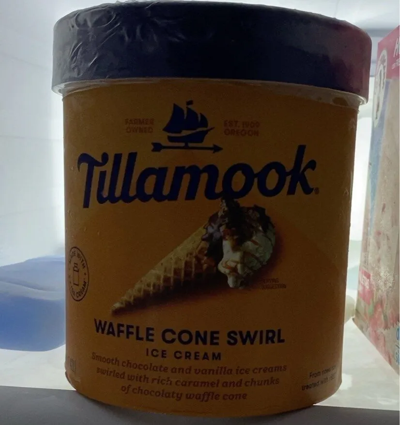 Waffle cone swirl ice cream