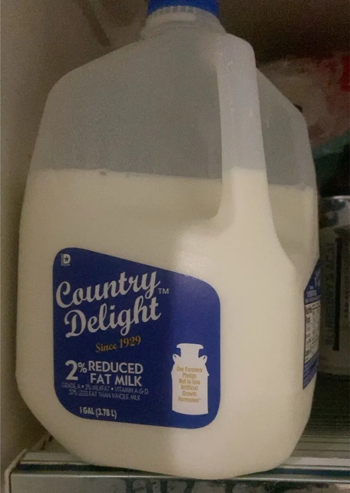 2% Reduced Fat Milk