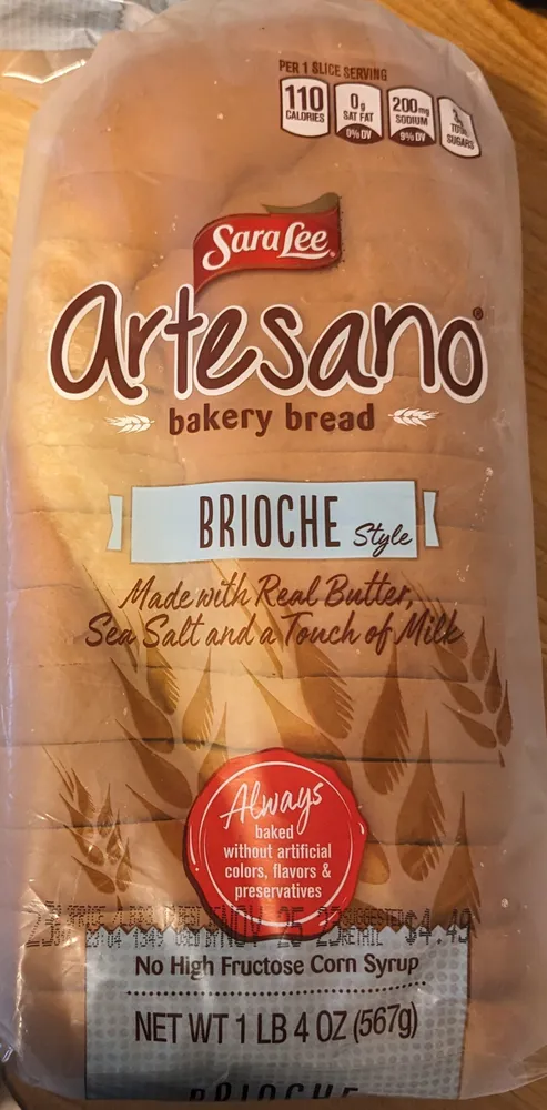 Artesano bakery bread Brioche Style