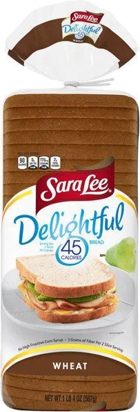 Calories & delightful wheat bread -oz