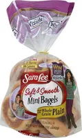 Soft & smooth plain made with whole grain mini bagels