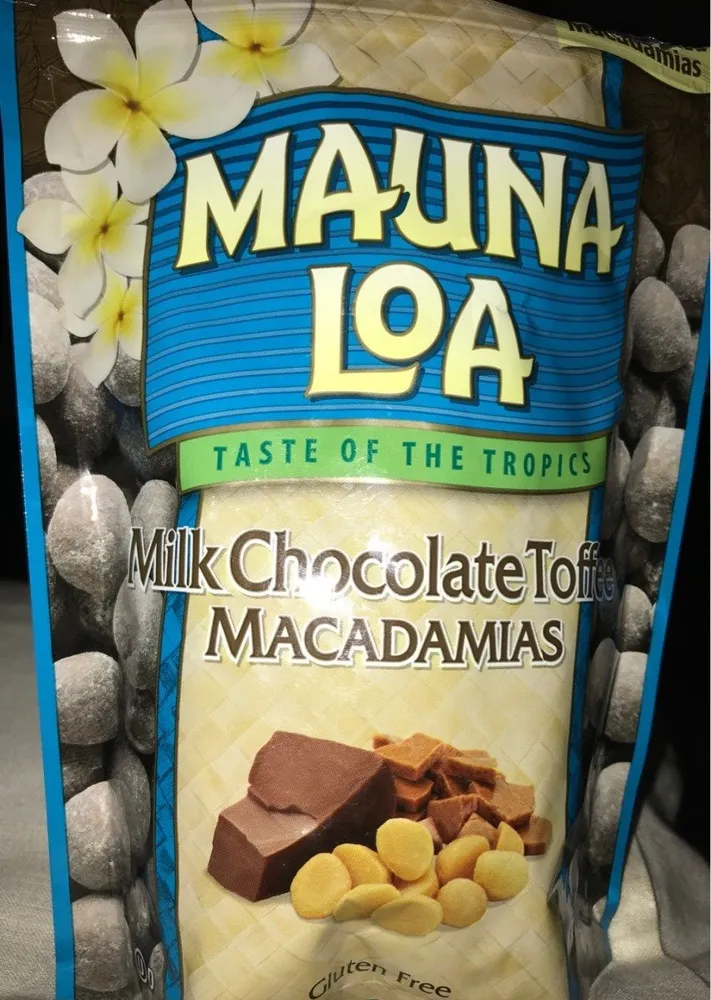 Milk chocolate toffee slow roasted macadamias