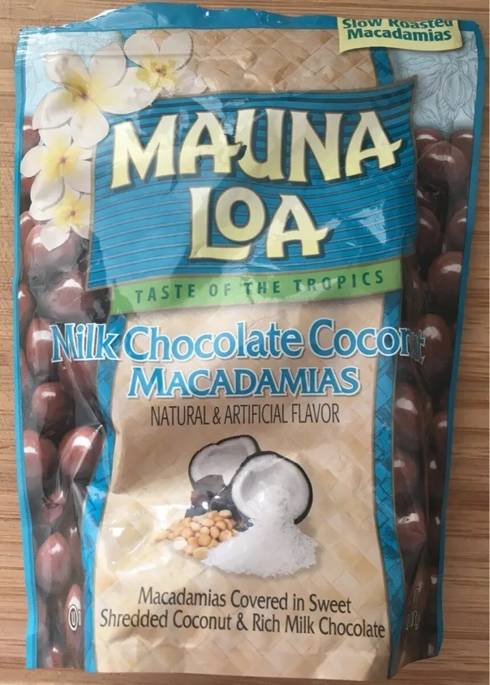 Milk chocolate coconut macadamias