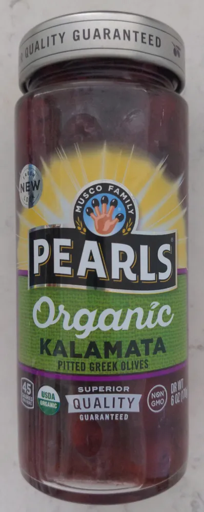 Organic Kalamata Pitted Green Olives