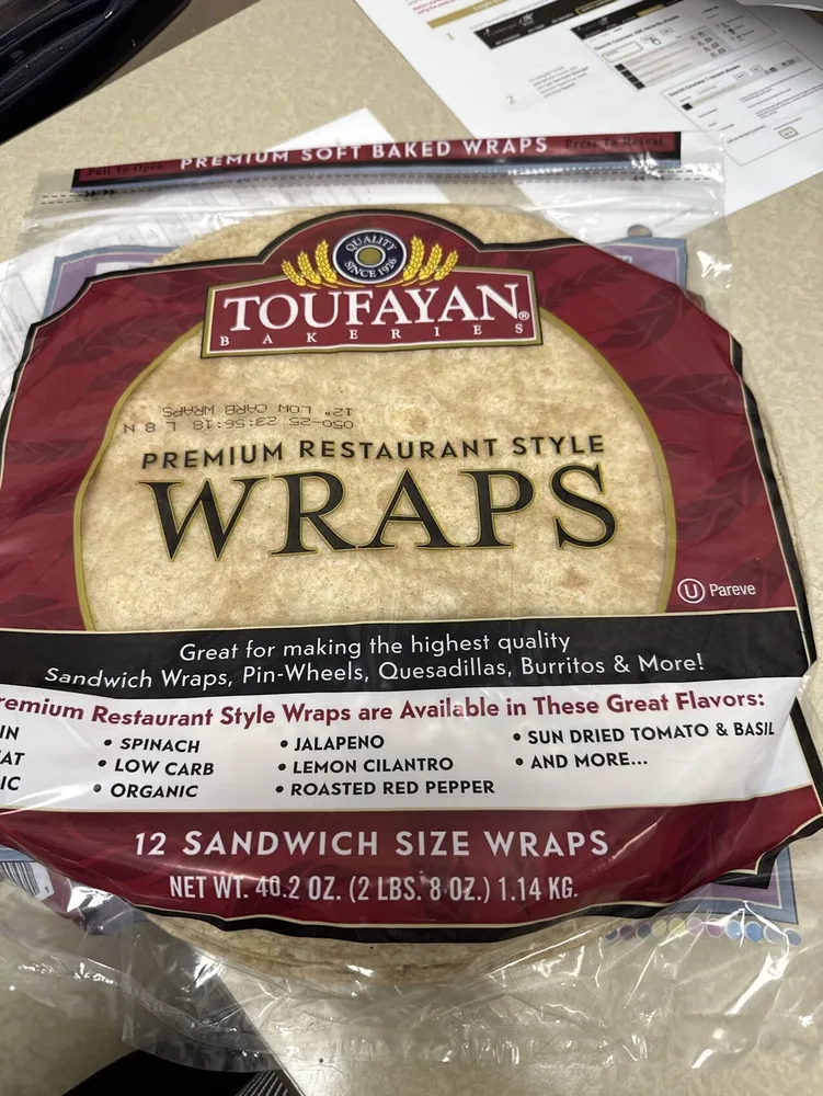 Premium restaurant style wraps