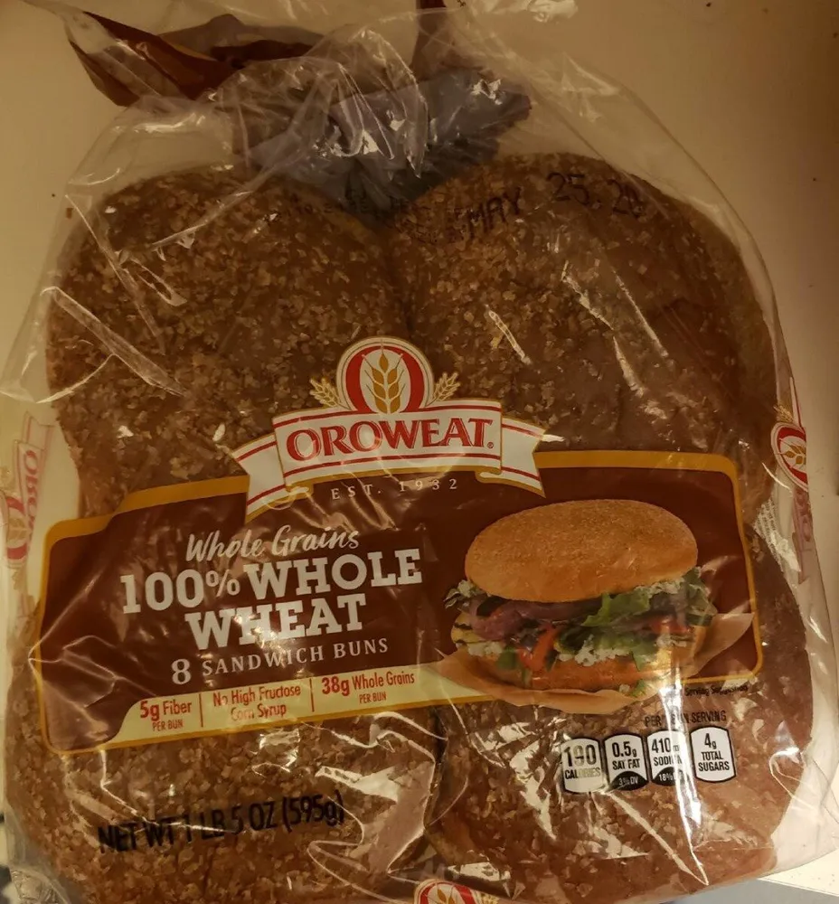 100% Whole Wheat Buns