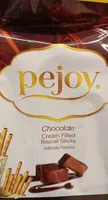 Chocolate cream filled biscuit sticks
