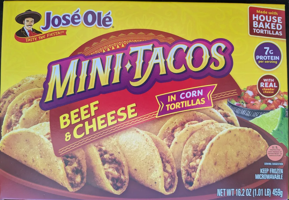 Mini Tacos Beef & Cheese in Corn Tortillas