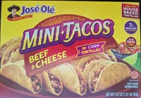 Mini Tacos Beef & Cheese in Corn Tortillas