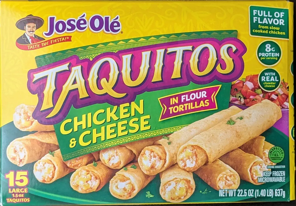 TAQUITOS CHICKEN & CHEESE IN FLOUR TORTILLAS