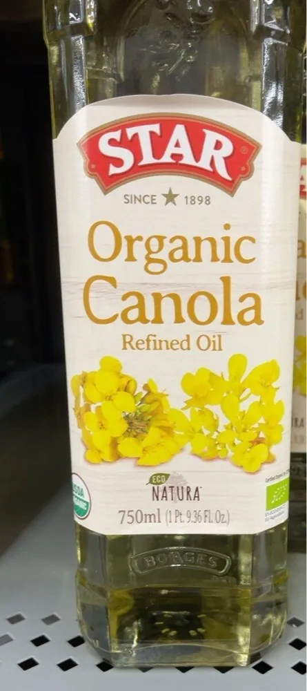 Organic canola refined oil