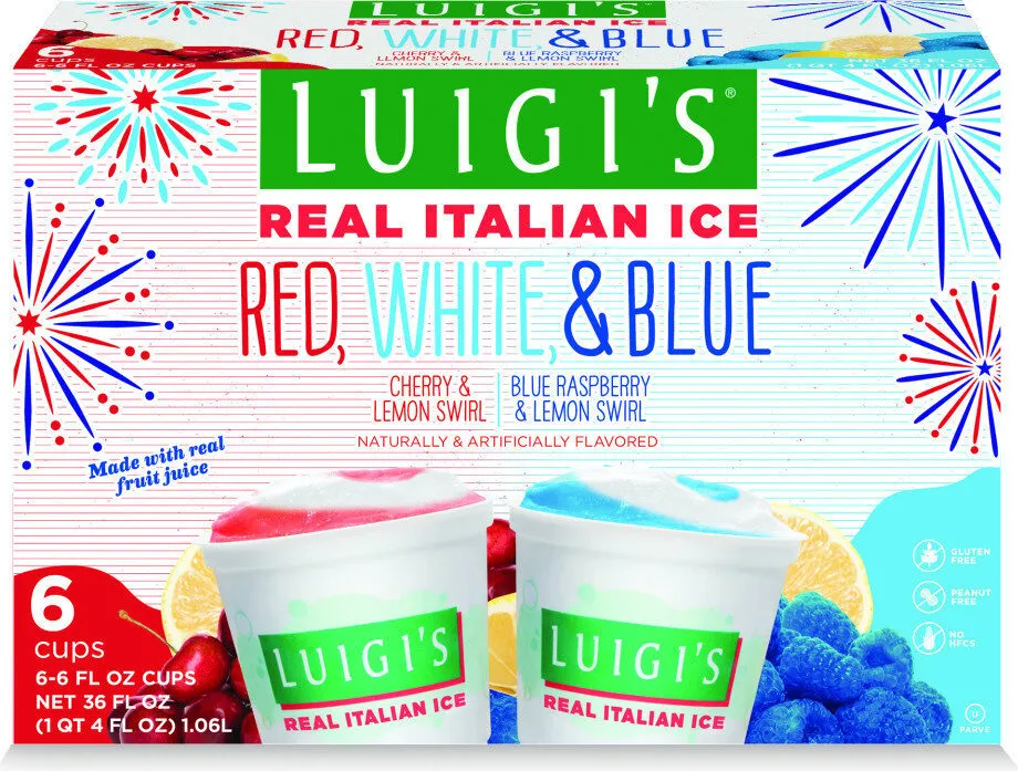 Red, White, & Blue Real Italian Ice