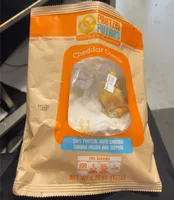 Soft pretzel with cheddar cheese filling and topping