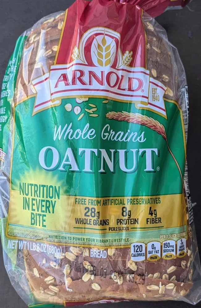 Whole Grains Oatnut Bread