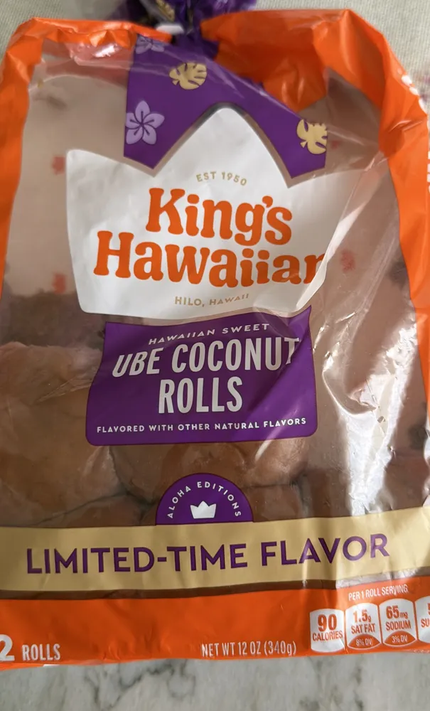 Ube coconut roll