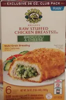 Raw stuffed chicken breast Broccoli and cheese