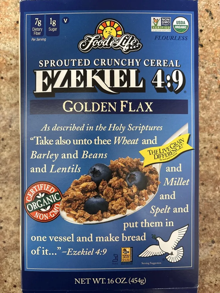 SPROUTED CRUNCHY CEREAL EZEKIEL 4:9 GOLDEN FLAX