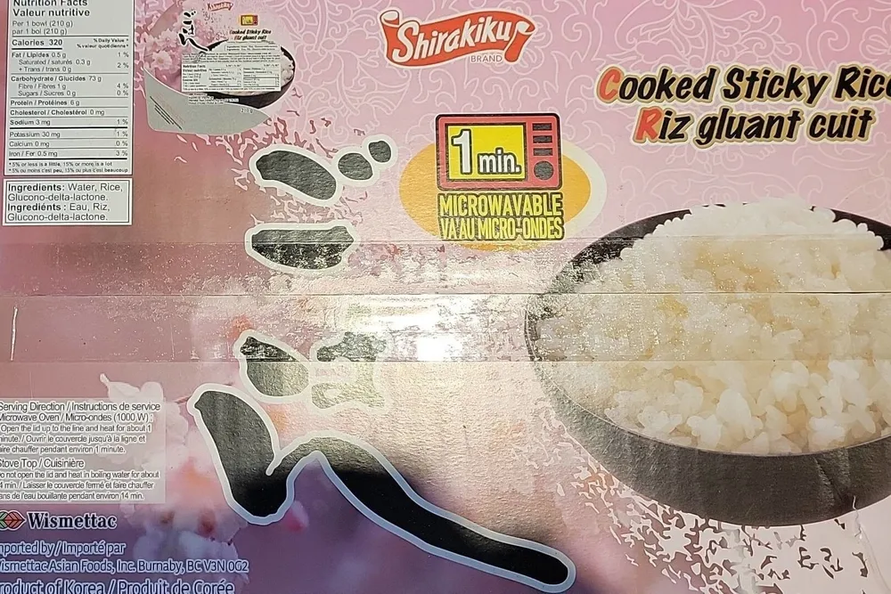 Riz gluant cuit
