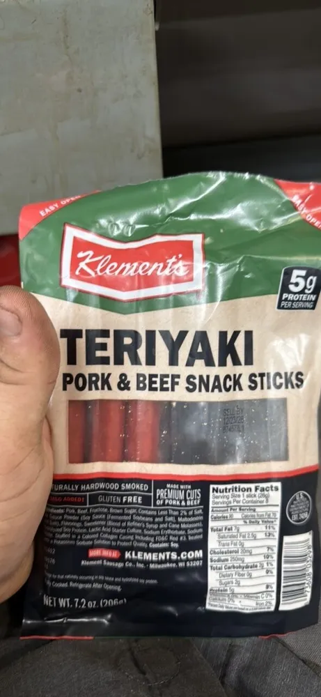 TERIYAKI PORK & BEEF SNACK STICKS