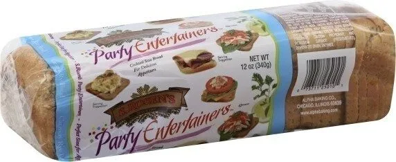 Party entertainers cocktail size bread caraway rye