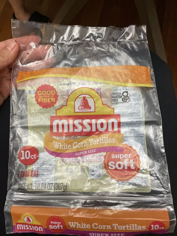 White corn super size tortillas, white corn 10