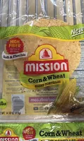 Corn and wheat blend tortillas