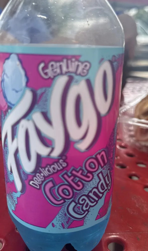 Cotton candy flavored soda