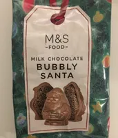 M&S -FOOD ILK CHOCOLATE BUBBLY SANTA