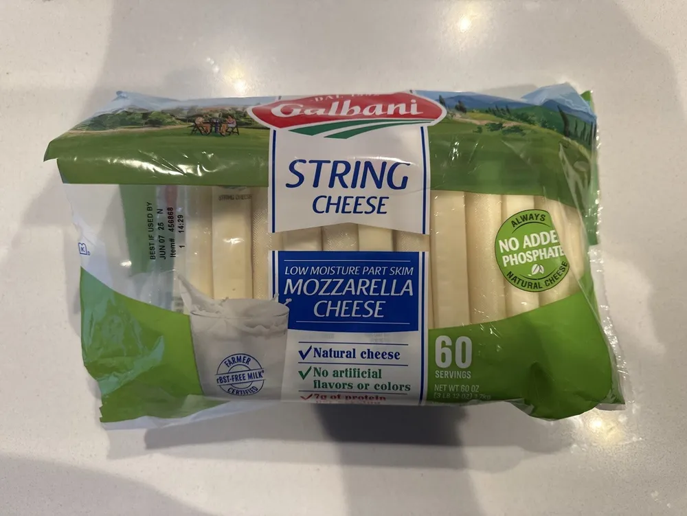 STRING CHEESE LOW MOISTURE PART SKIM MOZZARELLA CHEESE