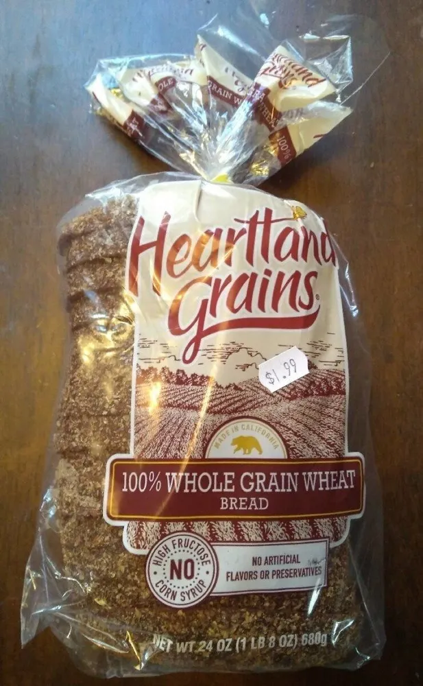 Heartland grains 100% whole grain wheat bread