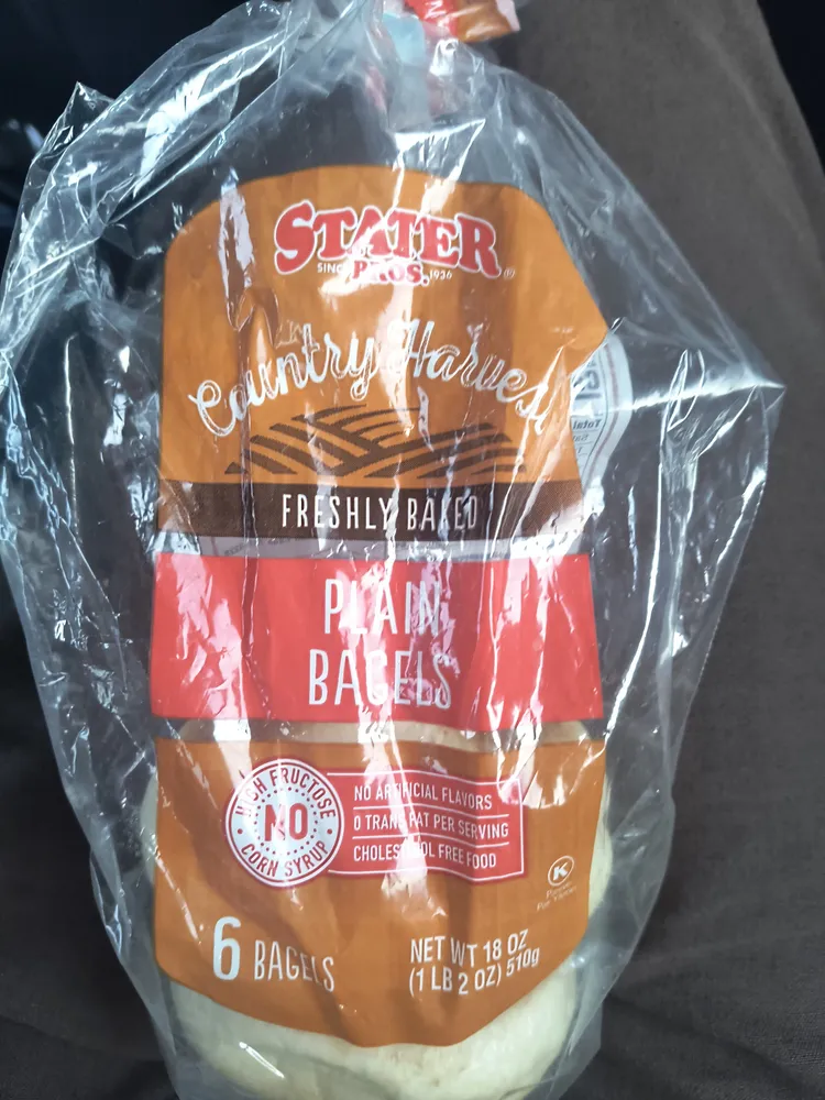 Freshly Baked Plain Bagels