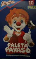 Paleta payaso marshmallow and chocolate flavor