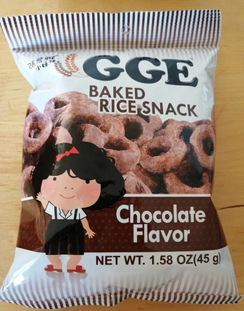 Baked rice snack