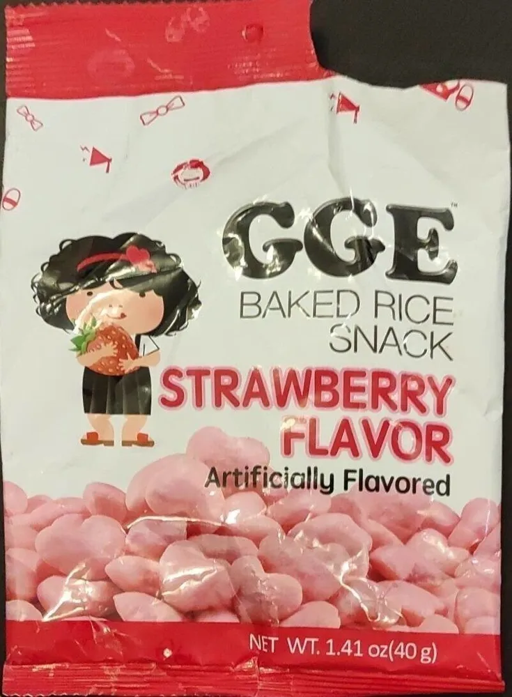 Baked Rice Snack Strawberry Flavour